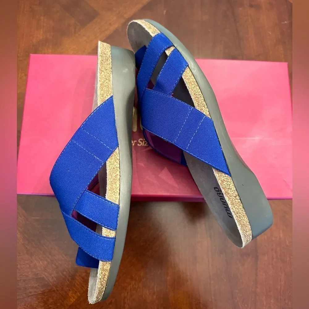 Munro Women’s wedge lightweight comfy slide sandal anatomical footbed Sz 11 NWT